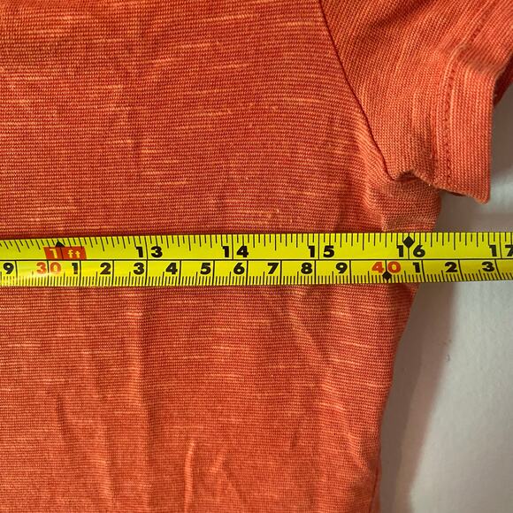 Toad & Co Orange V-neck Shirt Gorpcore Loungewear Lightweight Women's size XS - Picture 7 of 10